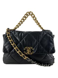 バッグ CHANEL Bolsa Tiracolo Chanel 19 Preta - DBFO1 Original | Etiqueta Única