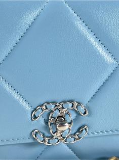 Bolsa Tiracolo Chanel 19 Wallet on Chain Azul - CXKO1 Original