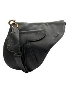 Bolsa Tiracolo Christian Dior Saddle Baudrier Preta Vintage
