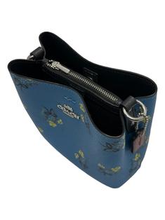 Bolsa Tiracolo Coach Mini Floral Azul - CSKH7 Original | Etiqueta