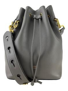 Bolsa Tiracolo Fendi Mon Tresor Bucket Couro Cinza - CHOL3