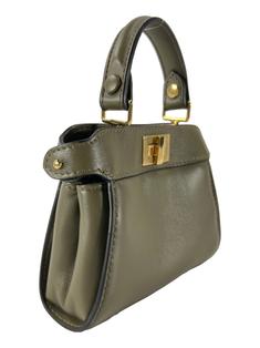 Bolsa Tiracolo Fendi Peekaboo Nano Couro Verde - DZB1168 Original