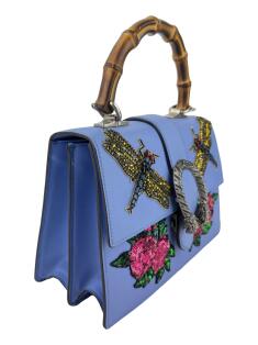 Bolsa Tiracolo Gucci Bamboo Web Dionysus Azul - CISO1 Original