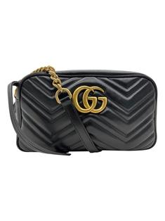 Bolsa Tiracolo Gucci Camera Marmont Chain GG Preta - CZIZ1