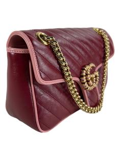 Bolsa Tiracolo Gucci Marmont GG Matelassê Vinho - ABZA7 Original