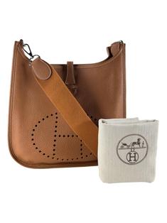Bolsa Tiracolo Hermès Evelyne PM Taurillon Clemence Caramelo