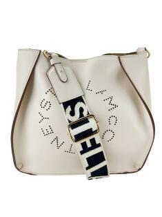 Bolsa Tiracolo Stella Mccartney Mini Logo Off-White - CFKE7