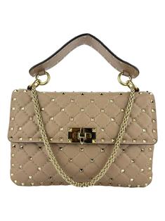 Bolsa Tiracolo Valentino Rockstud Spike Bege - PXE64 Original