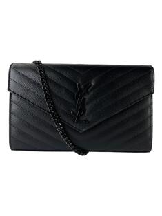 Bolsa Tiracolo Yves Saint Laurent Wallet on Chain Envelope Chevron