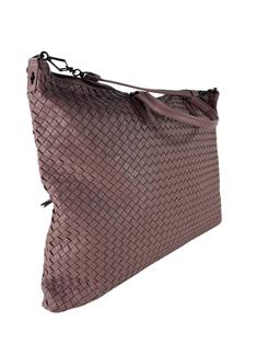 Bolsa Tote Bottega Veneta Convertible Intrecciato Maxi Rose