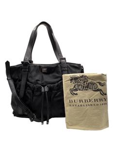 Bolsa Tote Burberry Drawstring Super Nova Check Preto - HCB9