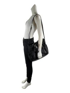 Bolsa Tote Burberry Drawstring Super Nova Check Preto - HCB9