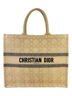 Bolsa Tote Christian Dior Book Cannage Raffia Bege - CFYF3