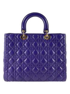 Bolsa Tote Christian Dior Lady Dior Cannage Quilted Roxa - DBXU1