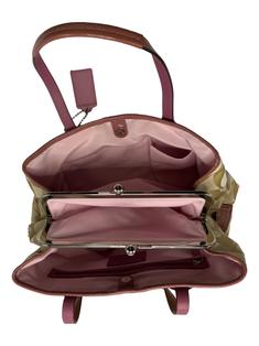 Bolsa Tote Coach Kisslock Carryall Monograma Rosa - CMVP3 Original