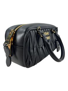 Bolsa Tote Miu Miu Arcadie Matalassê Preto - DEVF1 Original