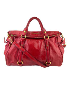 Bolsa Tote Miu Miu Bow Vermelha - CFXQ2 Original | Etiqueta Única