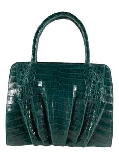 Bolsa Tote Nancy Gonzalez Crocodile Verde - CXCV11 Original