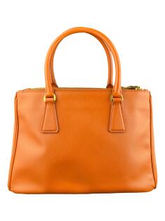 Bolsa Tote Prada Double Zip Laranja - ALB25 Original | Etiqueta Única