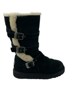 Bota UGG Maddi Couro Preta Original ALK659 Etiqueta nica