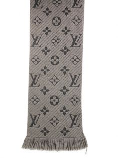 Cachecol Louis Vuitton Logomania Cinza - BVV1804 Original