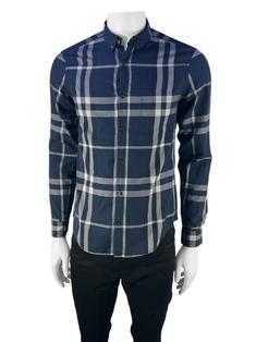 Camisa Burberry Estampada Azul - CPSG2 Original | Etiqueta Única