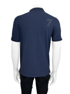 Camisa Emporio Armani EA7 Polo Lisa Azul Original - BHYR8