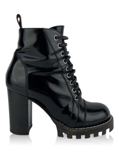 louis vuitton black lace up boots