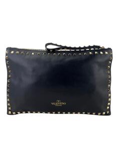 Clutch Valentino Rockstud Preta - CAXB1 Original | Etiqueta Única