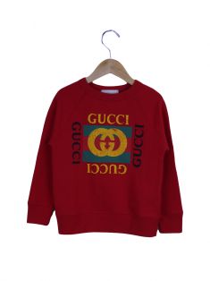 Conjunto Gucci Moletom Logo Vermelho Infantil KHE32 Original