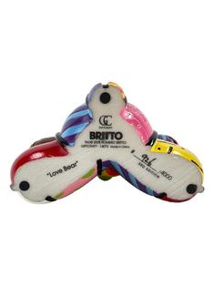 Escultura Romero Britto Ceramica Love Bear Colorido - CRKN70