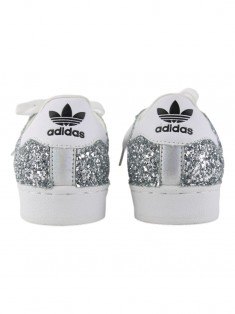 Adidas superstar glitter clearance silver