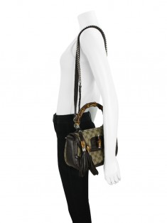 GUCCI バッグ Bolsa Gucci New Bamboo Medium Monograma - PXE7 Original | Etiqueta