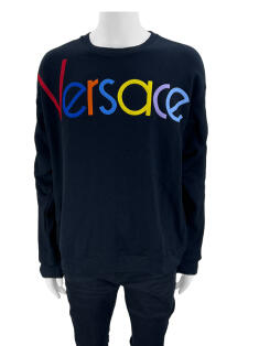 Moletom Versace Logo Preto - BJCR51 Original | Etiqueta Única