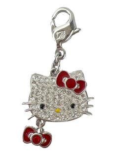 Pingente Swarovski Hello Kitty Prateado - KBT381 Original