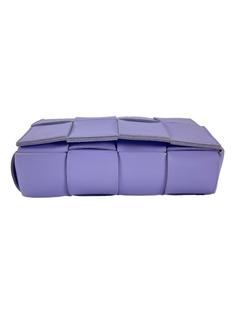 Pochete Bottega Veneta Cassete Mini Maxi Intrecciato Lilás - PVO33