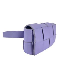 Pochete Bottega Veneta Cassete Mini Maxi Intrecciato Lilás - PVO33