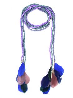 Colar Isabel Marant Feathers Colorido - RCB45 Original ...