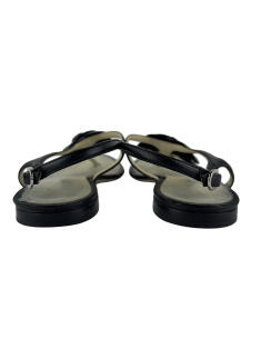 Rasteira Chanel Camellia Preta - JQV129 Original | Etiqueta Única