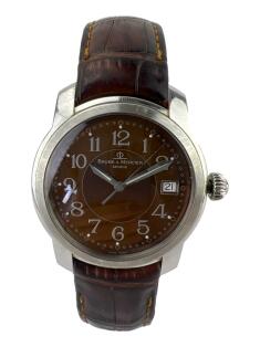 Rel gio Baume Mercier Capeland MV045214 Couro Marrom Original