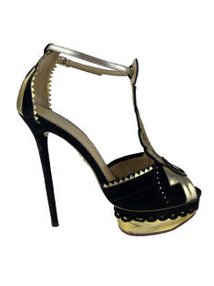 Sandália Charlotte Olympia Suede Bicolor - BHZV66 Original