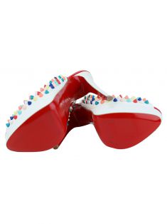 Sandália Christian Louboutin Lady Peep Sling Multi Spikes - SZ950