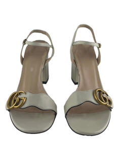 Sandália Gucci GG Marmont Branca - JKU369 Original | Etiqueta Única