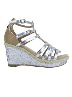 Sandália Stuart Weitzman Couro Bicolor Infantil