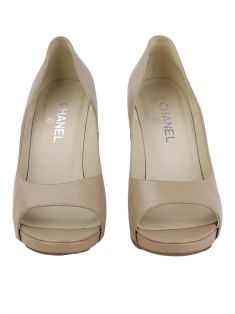 Sapato Chanel Chain Heel Nude - DK394 Original | Etiqueta Única
