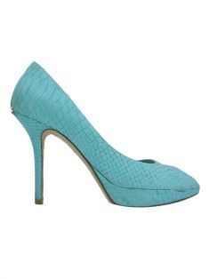 Sapato Christian Dior Python Azul Esverdeado