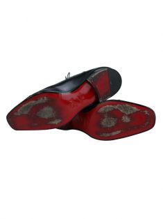 Sapato Christian Louboutin Greggo Flat Calf Preto Masculino CYX4