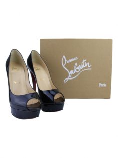 Sapato Christian Louboutin Lady Peep 150 Preto - TAN1 Original