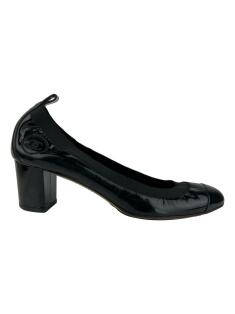 Sapato de Salto Chanel Elastic Stretch Verniz Preto