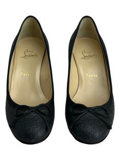 Sapato de Salto Christian Louboutin Marcia Balla Glitter Preto
